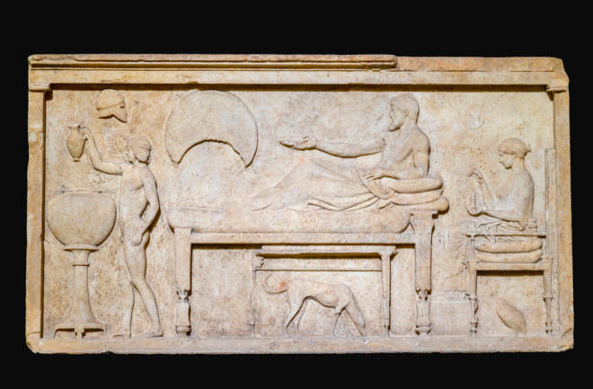 A funerary stele from Thassos, 480-450 B.C.E.
